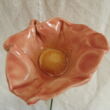 Rózsaszín kerámia virág 2.