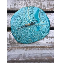 Türkizkék falióra 