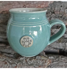 Almazöld macis bögre - nagy, emblémás - pufi