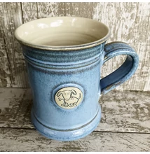 Világoskék kutyás bögre - nagy, emblémás