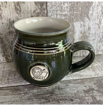 Zöld oroszlános bögre - nagy, emblémás - pufi