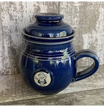 Kék királyfis szűrős bögre, emblémás - pufi