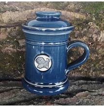 Kék puli kutyás szűrős bögre emblémás - egyenes