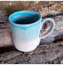 Pálinkás pohár/presszó kávés csésze - türkizkék