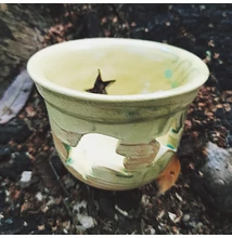 Világoszöld pohármécses