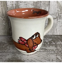 Fehér tacskó kutyás bögre 2.