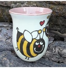 Fehér méhecskés bögre 2.