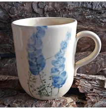 Bögre - kék virágos