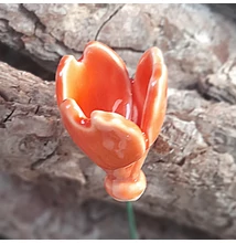 Kerámia virág - narancssárga krókusz 