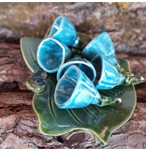 Pálinkás készlet - türkíz