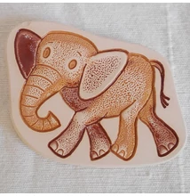 Kerámia hűtőmágnes - elefántos 1.