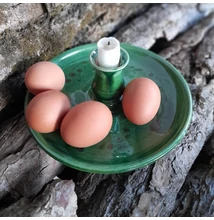 Tojástál és  gyertyatartó - zöld Tojástál és  gyertyatartó - zöld