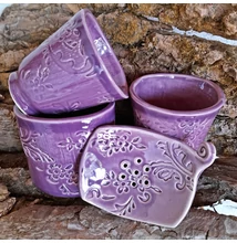 Kerámia fürdőszoba szett - lila