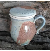 Szűrős bögre 9. - oliva-barna