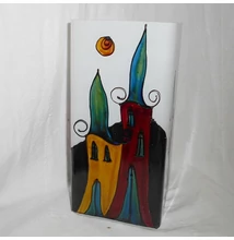 Festett üveg  lámpa - házas