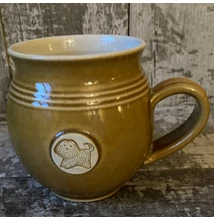 Sárga puli kutyás bögre - nagy, emblémás