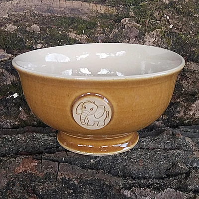 Sárga elefántos müzlis tál