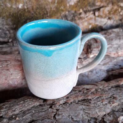 Pálinkás pohár/presszó kávés csésze - türkizkék