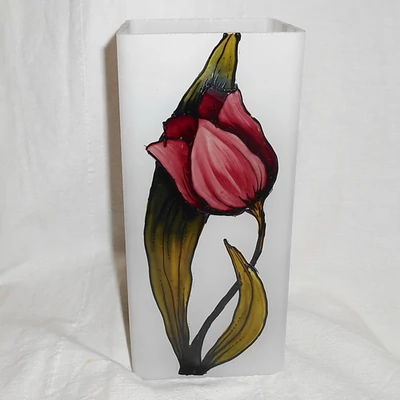 Bordó tulipános lámpa
